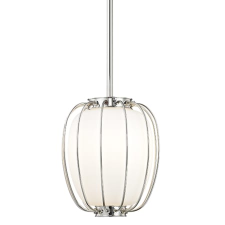 Hudson Valley Lighting Ephron Single Light 10" Wide Pendant Polished Nickel