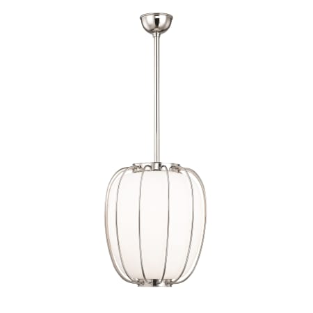 Hudson Valley Lighting Ephron Single Light 14" Wide Pendant Polished Nickel