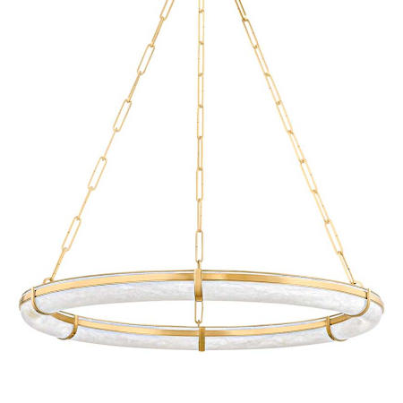 Hudson Valley Lighting Sennett 31" Wide Ring Chandelier Aged Brass