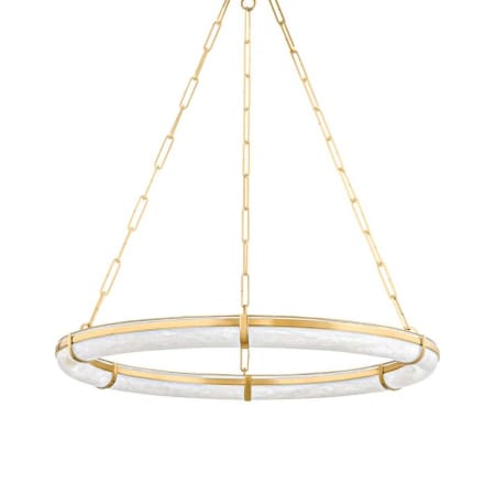 Hudson Valley Lighting Sennett 31" Wide Ring Chandelier Aged Brass