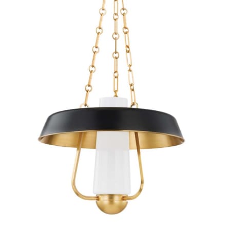 Hudson Valley Lighting Provincetown 18" Wide Pendant Aged Brass / Soft Black