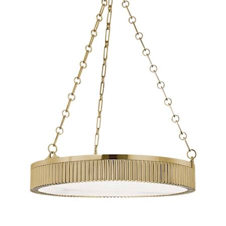 Hudson Valley Lighting Lynden 5 Light 22" Wide Drum Chandelier Aged Brass