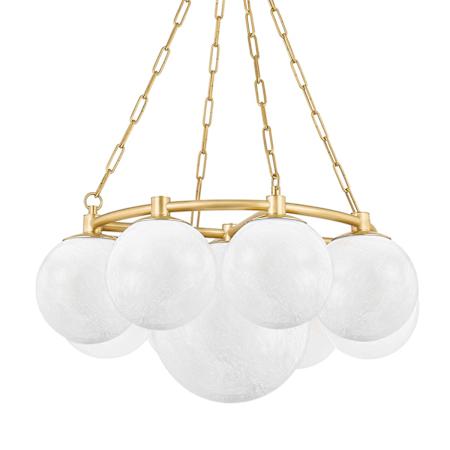 Hudson Valley Lighting Thornwood 9 Light 29" Wide Chandelier Aged Brass