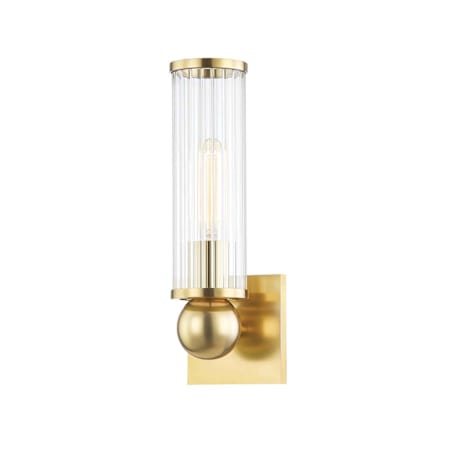 Hudson Valley Lighting Malone 14" Tall Bathroom Sconce Aged Brass