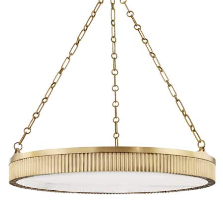 Hudson Valley Lighting Lynden 8 Light 30" Wide LED Drum Chandelier Aged Brass