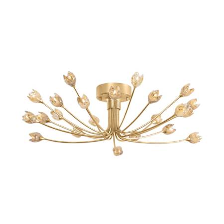 Hudson Valley Lighting Falkirk 22 Light 30" Wide Semi-flush Ceiling Fixture Vintage Gold Leaf