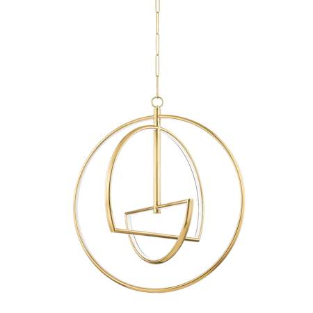 Hudson Valley Lighting Welland 28" Wide Abstract Chandelier Aged Brass