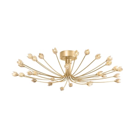 Hudson Valley Lighting Falkirk 30 Light 42" Wide Semi-flush Ceiling Fixture Vintage Gold Leaf