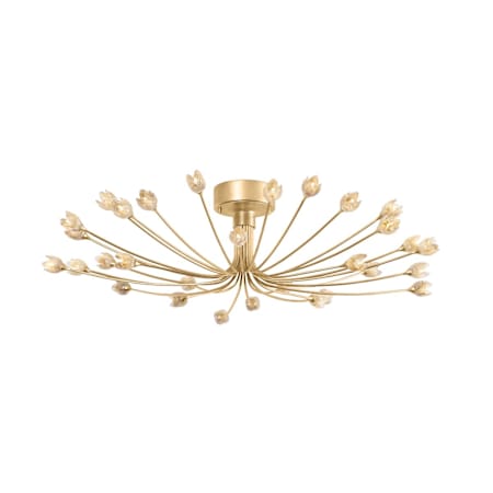 Hudson Valley Lighting Falkirk 30 Light 42" Wide Semi-flush Ceiling Fixture Vintage Gold Leaf