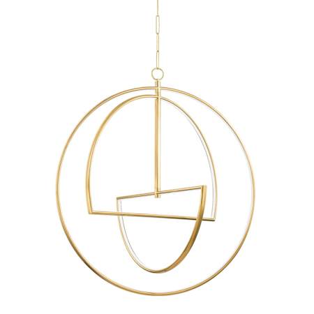 Hudson Valley Lighting Welland 40" Wide Abstract Chandelier Aged Brass