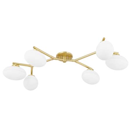Hudson Valley Lighting Wagner 6 Light 41" Wide LED Flush Mount Ceiling Fixture Aged Brass