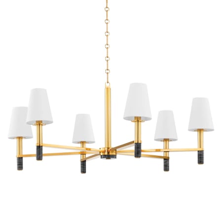 Hudson Valley Lighting Montreal 6 Light 40" Wide Chandelier Aged Brass