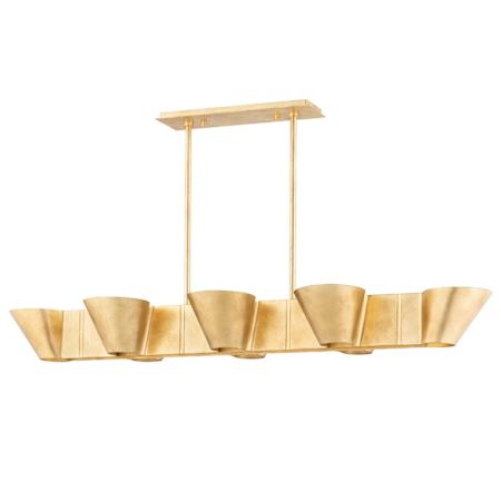 Hudson Valley Lighting Reeve 8 Light 52" Wide Multi Light Pendant Vintage Gold Leaf
