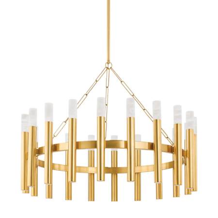 Hudson Valley Lighting Pali 20 Light 43" Wide Ring Chandelier Aged Brass