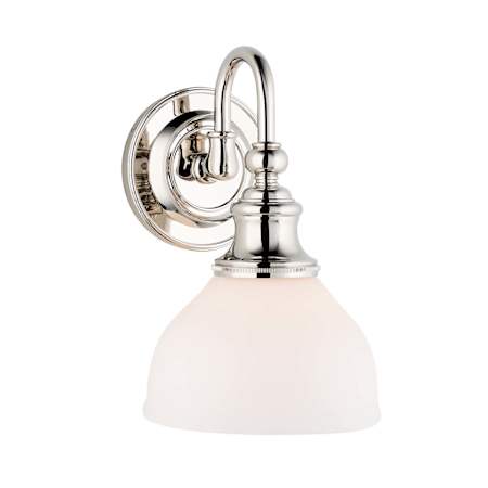 Hudson Valley Lighting Sutton Single Light 10" Tall Bathroom Sconce Polished Nickel