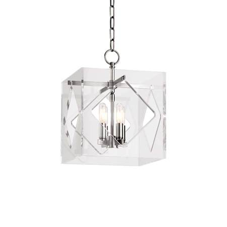 Hudson Valley Lighting Travis 4 Light 12" Wide Taper Candle Pendant Polished Nickel