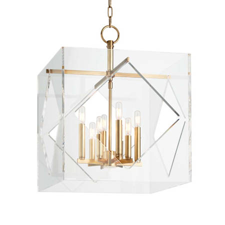Hudson Valley Lighting Travis 8 Light 20" Wide Taper Candle Pendant Aged Brass