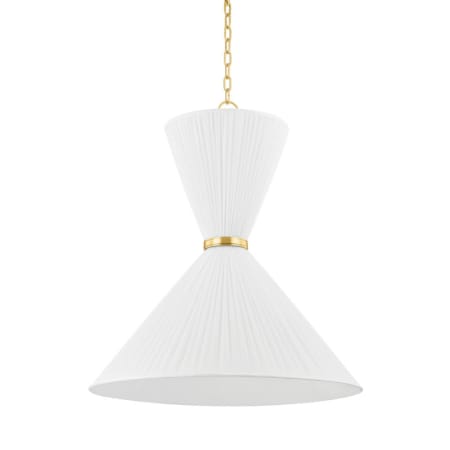 Hudson Valley Lighting Enid 30" Wide Large Tapered Hourglass Pendant Aged Brass