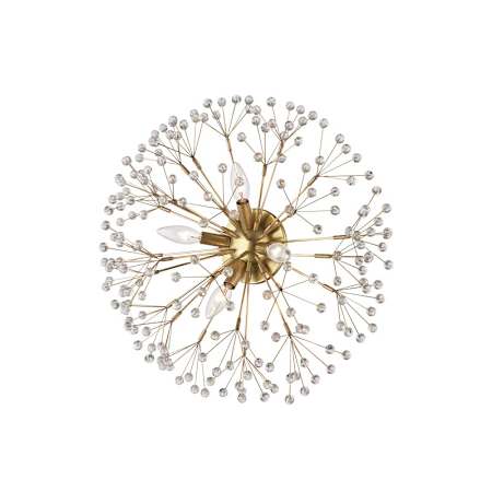 Hudson Valley Lighting Dunkirk 4 Light 11" Tall Wall Sconce / Semi-Flush Ceiling Fixture Aged Brass