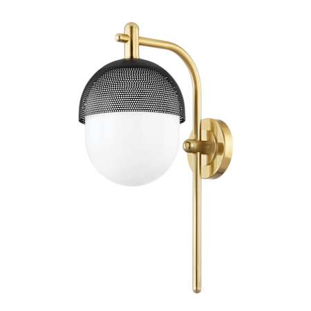 Hudson Valley Lighting Nyack 20" Tall Wall Sconce Aged Brass / Black