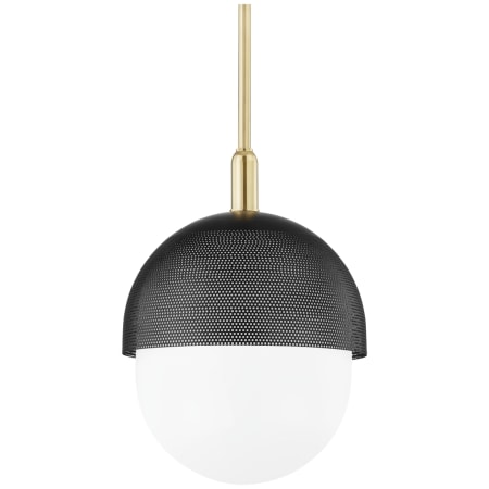 Hudson Valley Lighting Nyack 14" Wide Pendant Aged Brass / Black