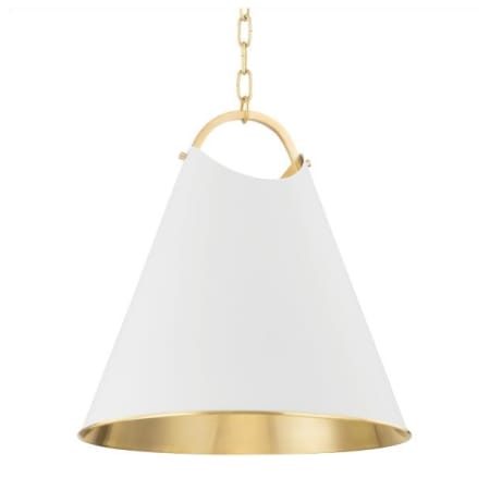Hudson Valley Lighting Burnbay 18" Wide Pendant Aged Brass