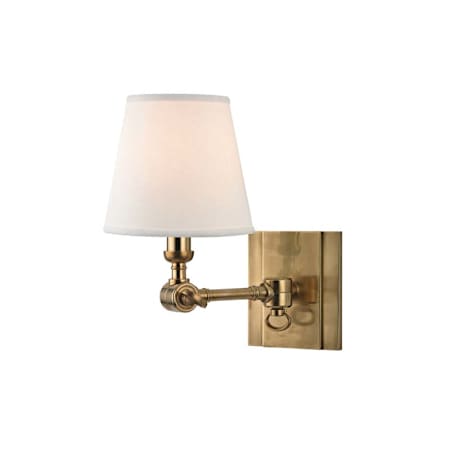 Hudson Valley Lighting Hillsdale Single Light 10" Tall Wall Sconce Aged Brass