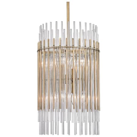 Hudson Valley Lighting Wallis 8 Light 15" Wide Pendant Aged Brass
