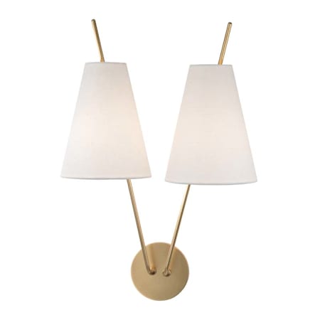 Hudson Valley Lighting Milan 2 Light 21" Tall Wall Sconce Aged Brass