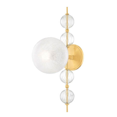 Hudson Valley Lighting Calypso Single Light 22" Tall Wall Sconce Aged Brass