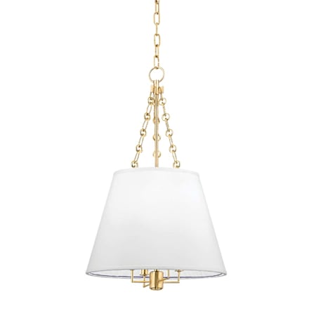 Hudson Valley Lighting Burdett 4 Light 15" Wide Pendant Aged Brass