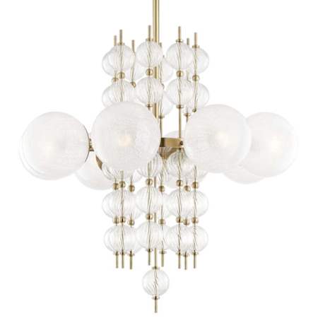 Hudson Valley Lighting Calypso 8 Light 34" Wide Chandelier Aged Brass