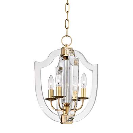 Hudson Valley Lighting Arietta 4 Light 13" Wide Taper Candle Pendant Aged Brass
