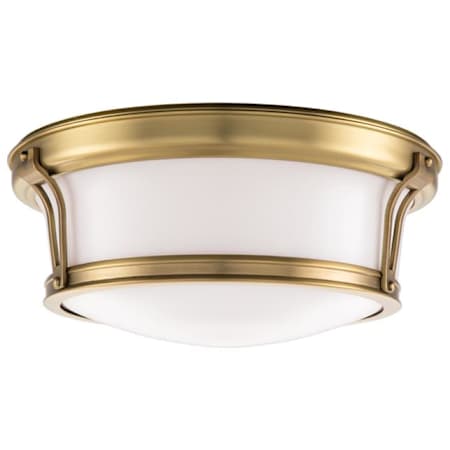 Hudson Valley Lighting Newport 2 Light 13" Wide Flush Mount Ceiling Fixture Aged Brass