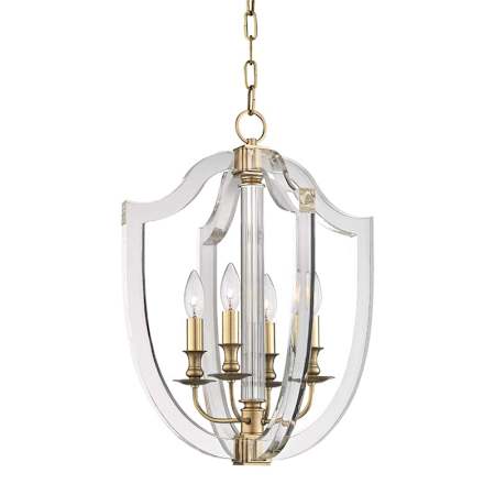 Hudson Valley Lighting Arietta 4 Light 17" Wide Taper Candle Pendant Aged Brass