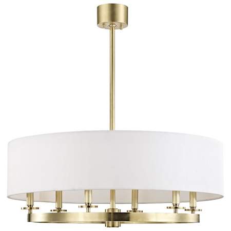 Hudson Valley Lighting Durham 6 Light 31" Wide Taper Candle Drum Chandelier Aged Brass