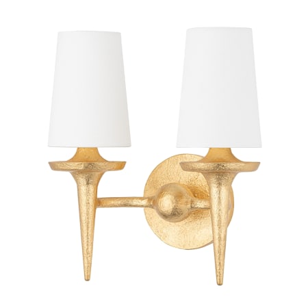 Hudson Valley Lighting Torch 2 Light 16" Tall Wall Sconce Gold Leaf