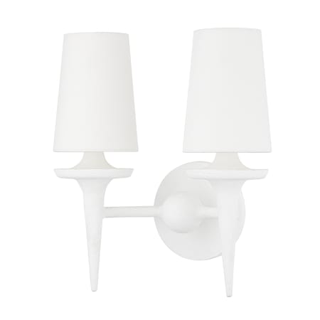 Hudson Valley Lighting Torch 2 Light 16" Tall Wall Sconce White Plaster