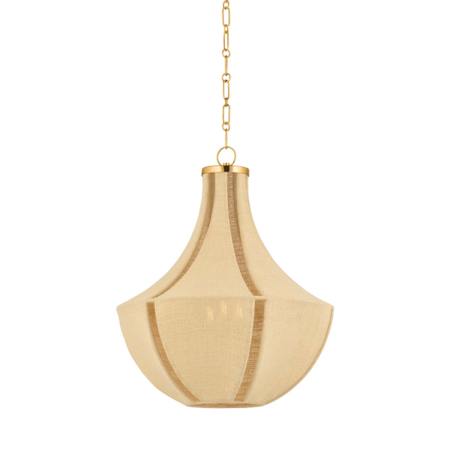 Hudson Valley Lighting Cascade Lake 3 Light 20" Wide Pendant Aged Brass