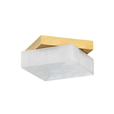 Hudson Valley Lighting Brockton 12" Wide LED Flush Mount Square Ceiling Fixture Aged Brass