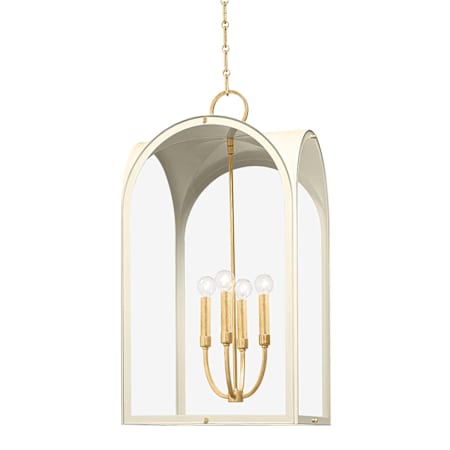 Hudson Valley Lighting Lincroft 4 Light 17" Wide Multi Light Pendant Vintage Gold Leaf / Soft Sand