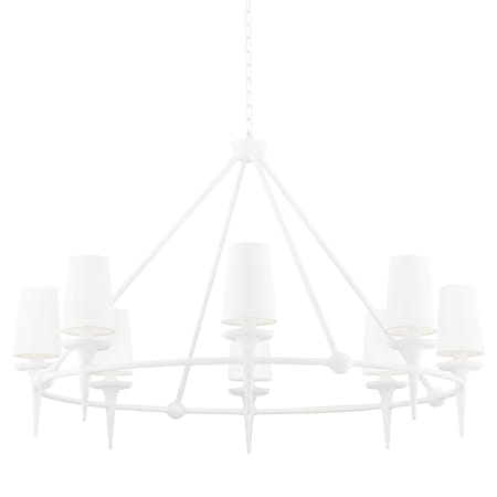 Hudson Valley Lighting Torch 8 Light 48" Wide Ring Chandelier White Plaster