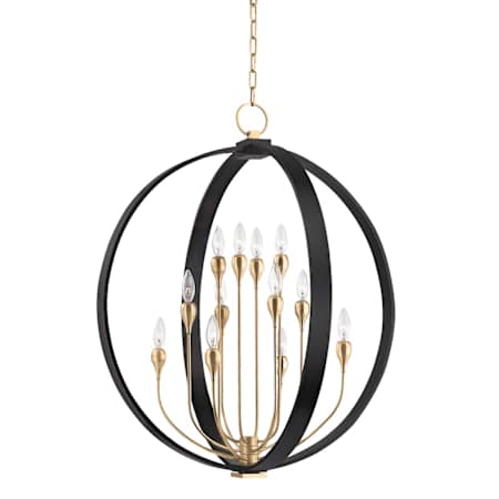 Hudson Valley Lighting Dresden 12 Light 30" Wide Taper Candle Chandelier Aged Old Bronze