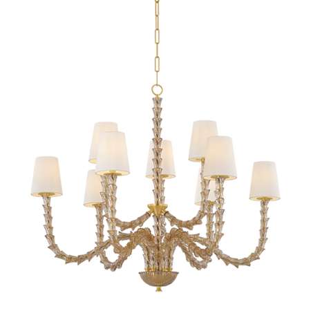 Hudson Valley Lighting Calumet 9 Light 43" Wide Chandelier Aged Brass
