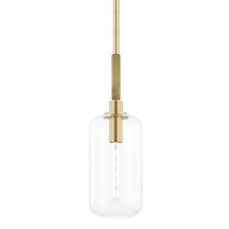 Hudson Valley Lighting Lenox Hill 8" Wide Mini Pendant Aged Brass