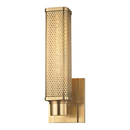 Hudson Valley Lighting Gibbs Single Light 13" Tall Wall Sconce Aged Brass
