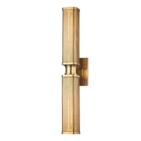 Hudson Valley Lighting Gibbs 2 Light 22" Tall Wall Sconce Aged Brass