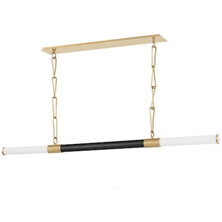 Hudson Valley Lighting Huntington 2 Light 60" Wide LED Linear Chandelier Aged Old Bronze