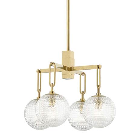 Hudson Valley Lighting Jewett 4 Light 24" Wide Chandelier Aged Brass