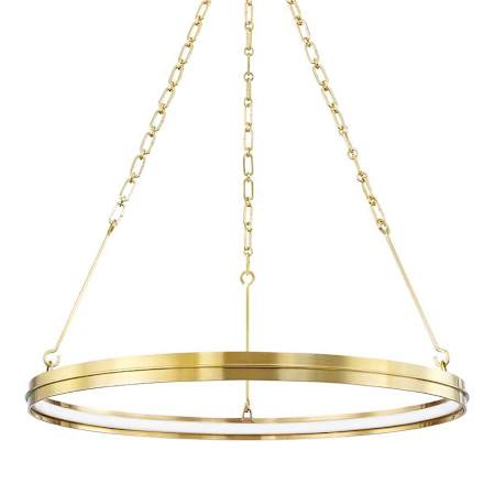 Hudson Valley Lighting Rosendale 28" Wide LED Ring Chandelier Aged Brass